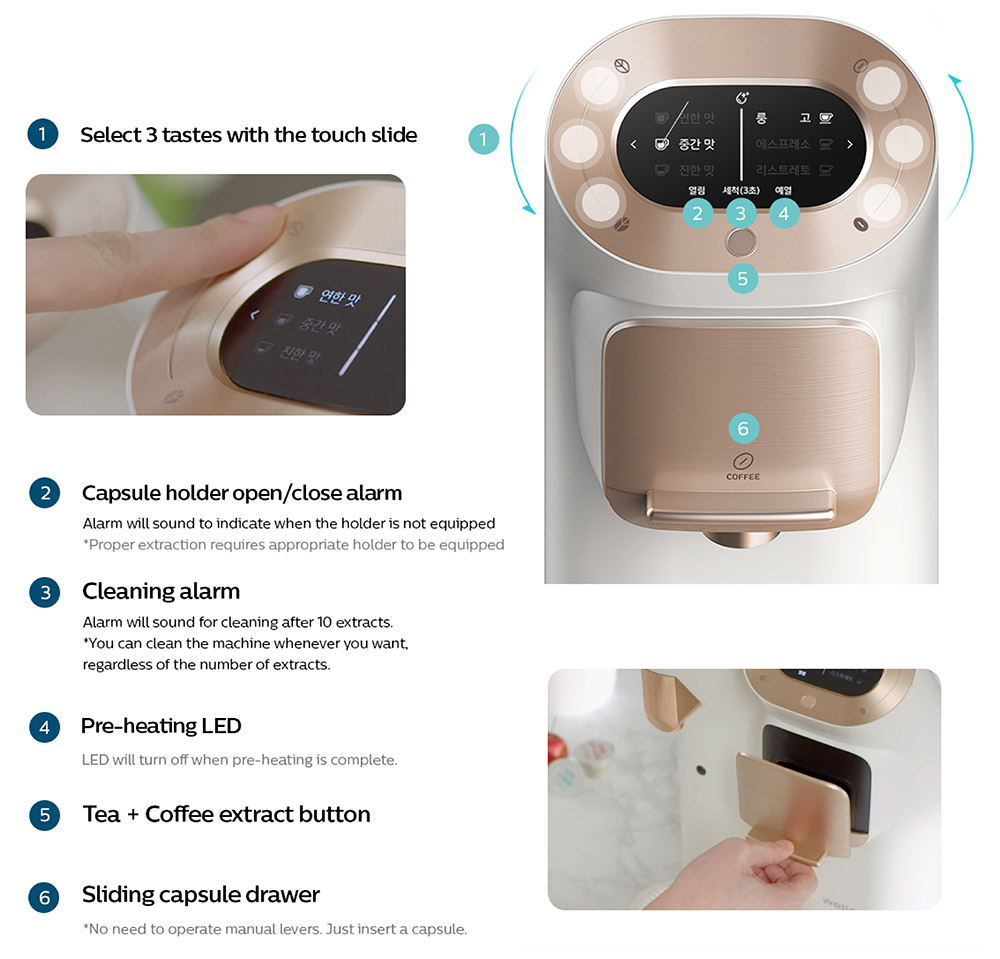 Slide touch & sliding drawer